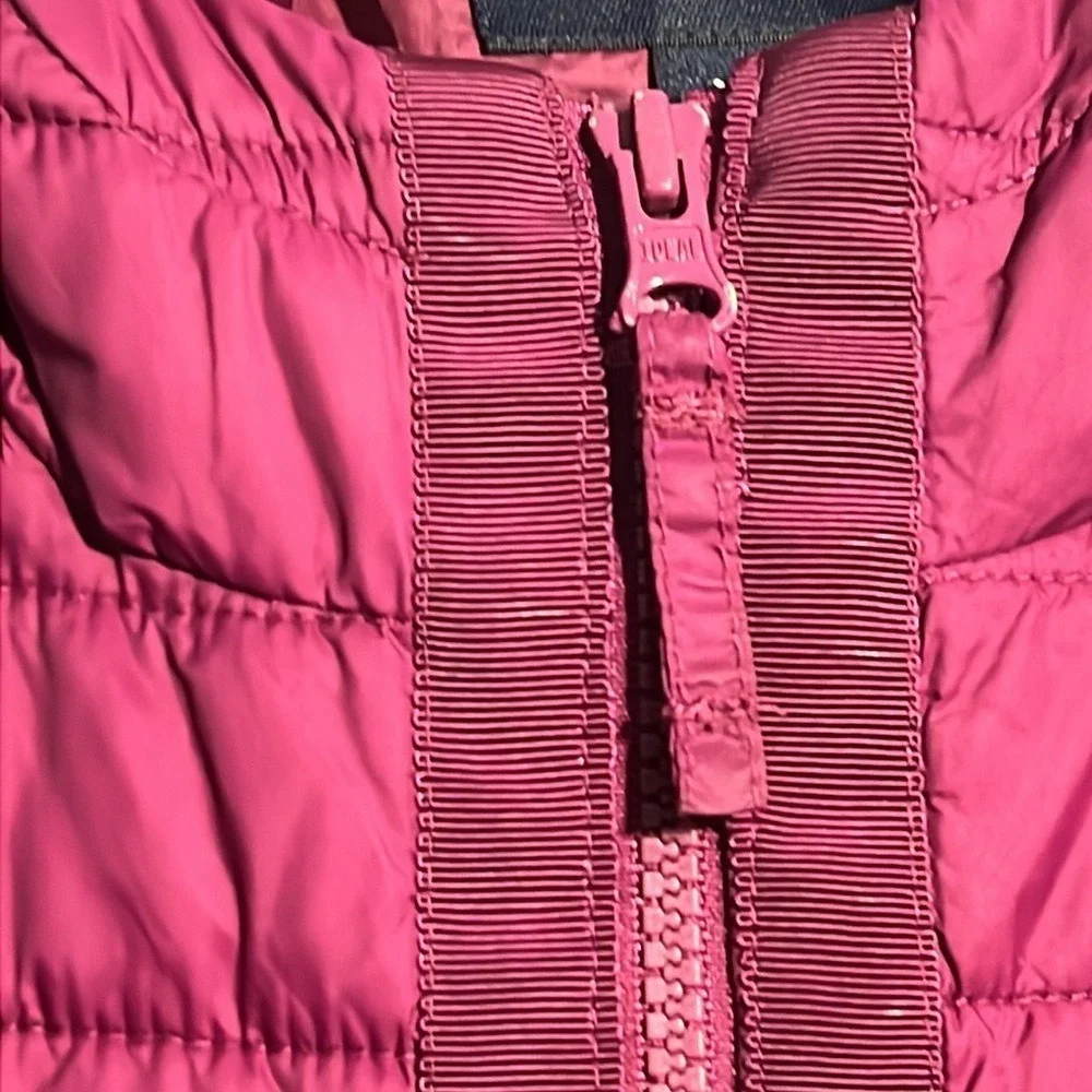 Lands' End Girl's Puffer Winter Coat - Size XL (16) Purple - Hood - Full Zip